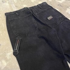 画像9: 【POLO JEANS】BLACK COLOR WIDE SILHOUETTE DENIM PANTS / W33 (9)