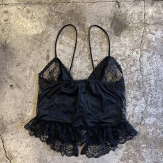 画像2: SIDE LACE FRONT LACE UP RIBBON DESIGN SHORT LINGERIE  / Ladies XS(S)  / MADE IN USA (2)