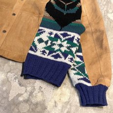 画像6: 【Wiz&Witch】"UNITED" NATIVE KNIT × SUEDE JACKET / OS (6)