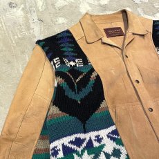 画像3: 【Wiz&Witch】"UNITED" NATIVE KNIT × SUEDE JACKET / OS (3)