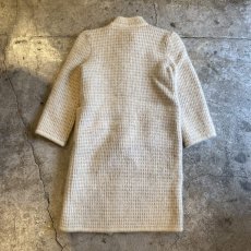 画像2: WAFFLE IVORY DESIGN MOHAIR COAT / Ladies M (2)