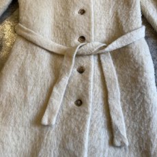 画像6: OLD NORDIC DESIGN PURE WOOL LONG COAT / Ladies M / MADE IN ICELAND (6)