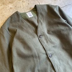 画像3: EURO MILITARY NO COLLAR DESIGN WOOL LINER JACKET / Ladies L (3)