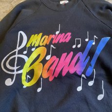 画像5: 80's "MARINA BAND" LOGO PRINTED DESIGN L/S SWEAT / Ladies L / MADE IN USA (5)