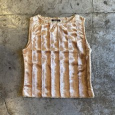 画像1: COLOR VELVET PATTERN N/S VEST / Ladies M (1)