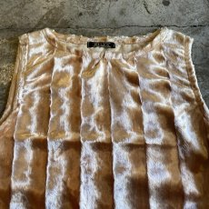 画像4: COLOR VELVET PATTERN N/S VEST / Ladies M (4)