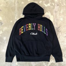 画像1: "BEVERLIY HILLS CLUB" PRINTED HOODIE SWEAT / Mens XL (1)