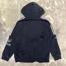 画像2: 【adidas】LOGO CRASH DAMAGE HOODIE SWEAT / Mens L (2)