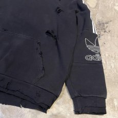 画像6: 【adidas】LOGO CRASH DAMAGE HOODIE SWEAT / Mens L (6)