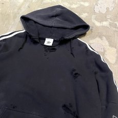 画像4: 【adidas】LOGO CRASH DAMAGE HOODIE SWEAT / Mens L (4)