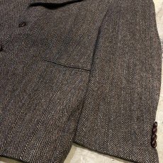 画像6: HERRINGBONE PATTERN WOOL TAILORED JACKET / Mens M~L / MADE IN TAIWAN (6)