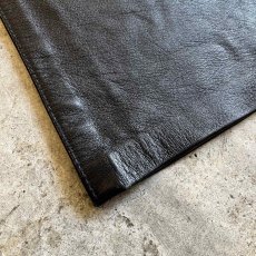 画像3: BLACK COLOR LEATHER FLARE DESIGN PANTS / W23 / MADE IN USA (3)