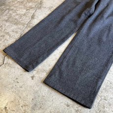 画像4: 【DKNY】GREY COLOR WOOL SUSPENDER DESIGN SLACKS PANTS / W32 (4)