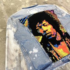 画像9: 【Wiz&Witch】"WANDERER" ZIP UP DENIM JACKET JIMI HENDRIX BACK / OS (9)