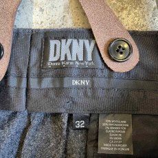 画像11: 【DKNY】GREY COLOR WOOL SUSPENDER DESIGN SLACKS PANTS / W32 (11)