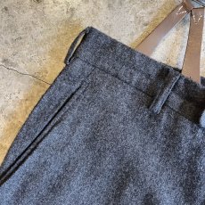 画像7: 【DKNY】GREY COLOR WOOL SUSPENDER DESIGN SLACKS PANTS / W32 (7)