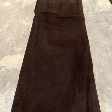 画像7: STRAIGHT SILHOUETTE DAARK BROWN SUEDE LEATHER PANTS / W30 (7)