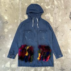 画像1: 【Wiz&Witch】"UNITED" MIX FUR POCKET DENIM JACKET / OS (1)