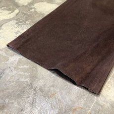 画像8: STRAIGHT SILHOUETTE DAARK BROWN SUEDE LEATHER PANTS / W30 (8)