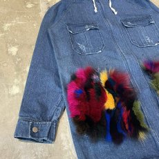 画像5: 【Wiz&Witch】"UNITED" MIX FUR POCKET DENIM JACKET / OS (5)