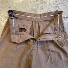 画像6: FAUX SUEDE LEATHER 2 TUCK DESIGN SLACKS HALF PANTS / W29 (6)