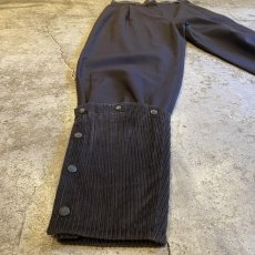 画像6: POINT CORDUROY HEM DESIGN SIDE SNAP BUTTON PANTS / W27 / MADE IN ITALY (6)