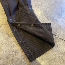 画像7: POINT CORDUROY HEM DESIGN SIDE SNAP BUTTON PANTS / W27 / MADE IN ITALY (7)