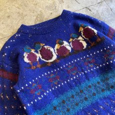 画像3: 【WOOLRICH】DUCK PATTERN DESIGN WOOL KNIT SWEATER / Ladies M (3)