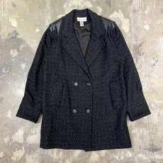 画像1: SHOULDER REAL LEATHER SWITCHED WOOL HALF COAT / Mens M~L (1)