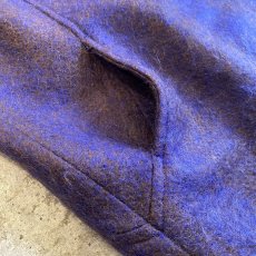 画像9: 2 TONE COLOR SHOULDER GATHER DESIGN MOHAIR DOUBLE JACKET / Ladies L (9)