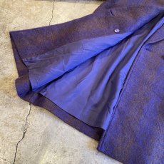 画像8: 2 TONE COLOR SHOULDER GATHER DESIGN MOHAIR DOUBLE JACKET / Ladies L (8)