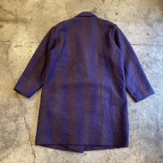 画像2: 2 TONE COLOR SHOULDER GATHER DESIGN MOHAIR DOUBLE JACKET / Ladies L (2)