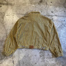 画像2: OLD ALL OVER PATTERN DESIGN CORDUROY JACKET / Ladies L / MADE IN FRANCE (2)