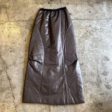 画像2: DOUBLE POCKET DESIGN SIDE SLIT QUILTING SKIRT / W23~W31 (2)