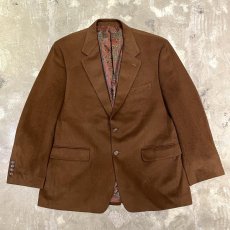 画像1: 【LAUREN BY RALPH LAUREN】CASHMERE MIX BROUN TAILORED JACKET / Mens L (1)