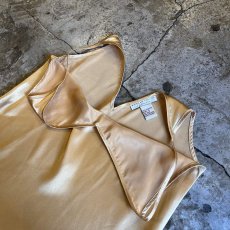 画像8: LUSTER GOLD COLOR V NECK DESIGN CAMISOLE / Ladies M(S) (8)