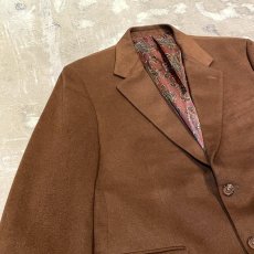 画像3: 【LAUREN BY RALPH LAUREN】CASHMERE MIX BROUN TAILORED JACKET / Mens L (3)