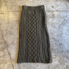 画像1: KHAKI COLOR ALAN DESIGN KNIT TIGHT SKIRT / W24~W28 (1)