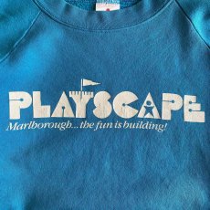 画像5: 80's "PLAYSCAPE" PRINTED COLOR RAGLAN SEEVE L/S SWEAT / Ladies XL(L) / MADE IN USA (5)