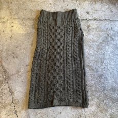 画像2: KHAKI COLOR ALAN DESIGN KNIT TIGHT SKIRT / W24~W28 (2)