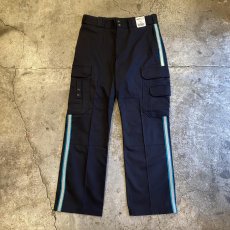 画像1: SIDE REFLECTIVE TAPE LINE DESIGN WORK CARGO PANTS / W32 (1)