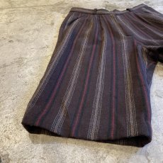 画像5: IVY STRIPE DESIGN WOOL SLACKS HALF PANTS / W28 (5)