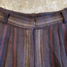 画像6: IVY STRIPE DESIGN WOOL SLACKS HALF PANTS / W28 (6)