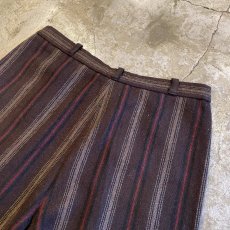 画像10: IVY STRIPE DESIGN WOOL SLACKS HALF PANTS / W28 (10)