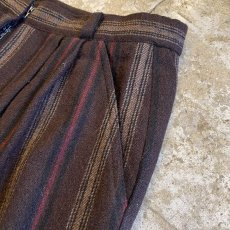 画像8: IVY STRIPE DESIGN WOOL SLACKS HALF PANTS / W28 (8)