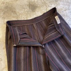 画像7: IVY STRIPE DESIGN WOOL SLACKS HALF PANTS / W28 (7)