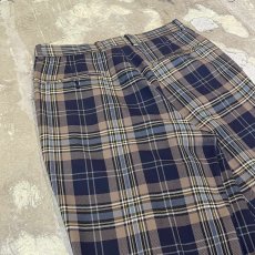 画像9: ALL OVER CHECK PATTERN 2TUCK SLACKS / W30 (9)