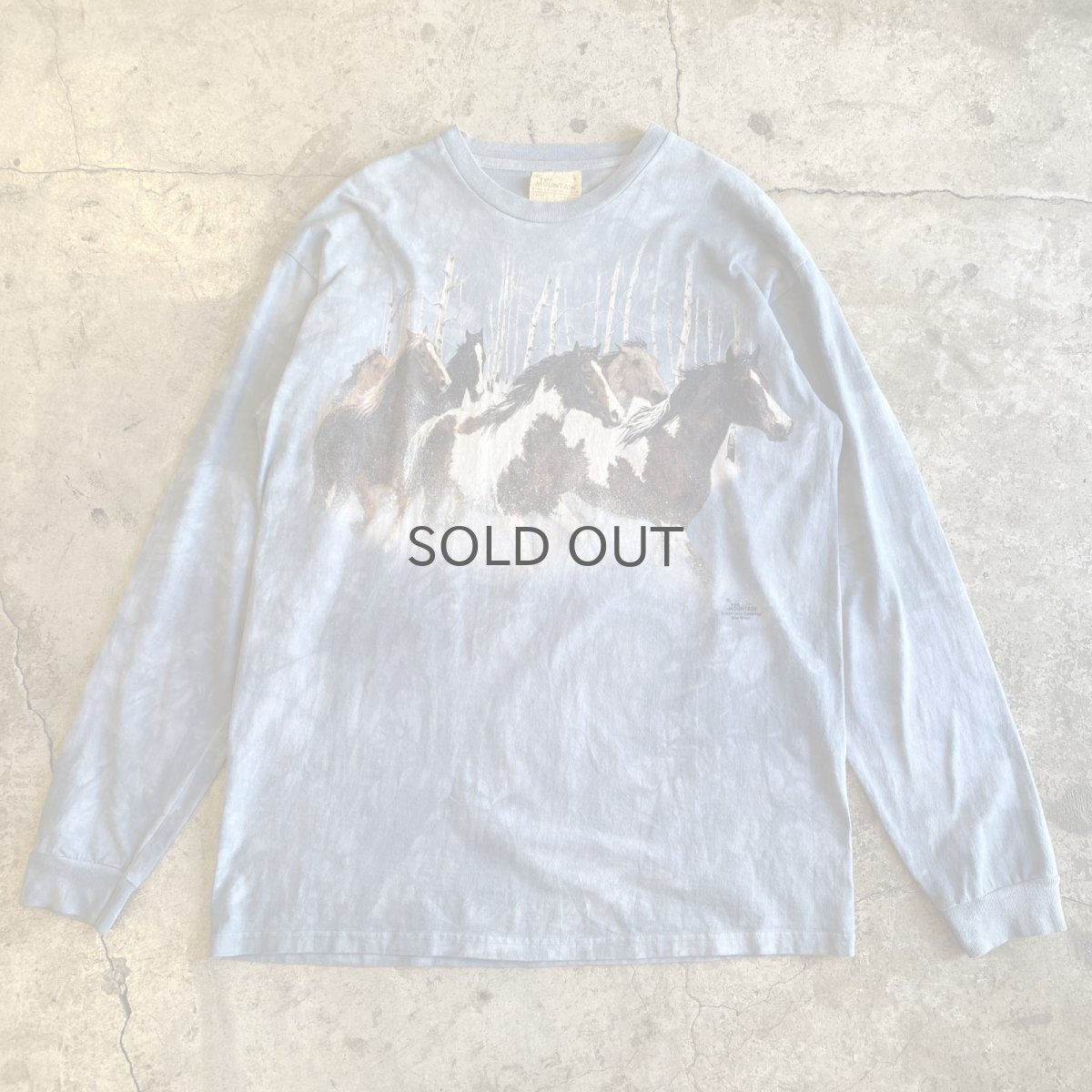 画像1: HORSE FRONT PRINT ART DESIGN L/S TEE / Ladies L (1)