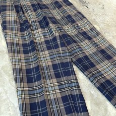 画像5: ALL OVER CHECK PATTERN 2TUCK SLACKS / W30 (5)