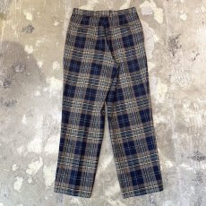 画像2: ALL OVER CHECK PATTERN 2TUCK SLACKS / W30 (2)